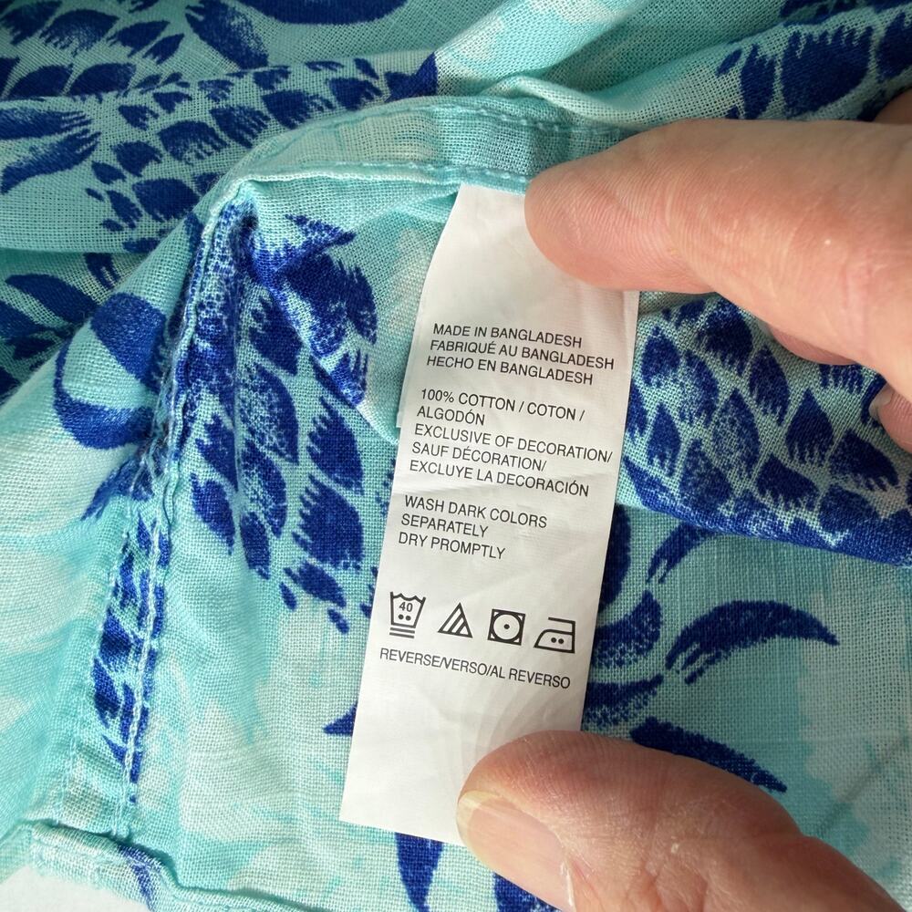 IZOD Men's 2XL Dockside Chambray Pineapple Short Sleeve Button Down Shirt NWT - Picture 16 of 16